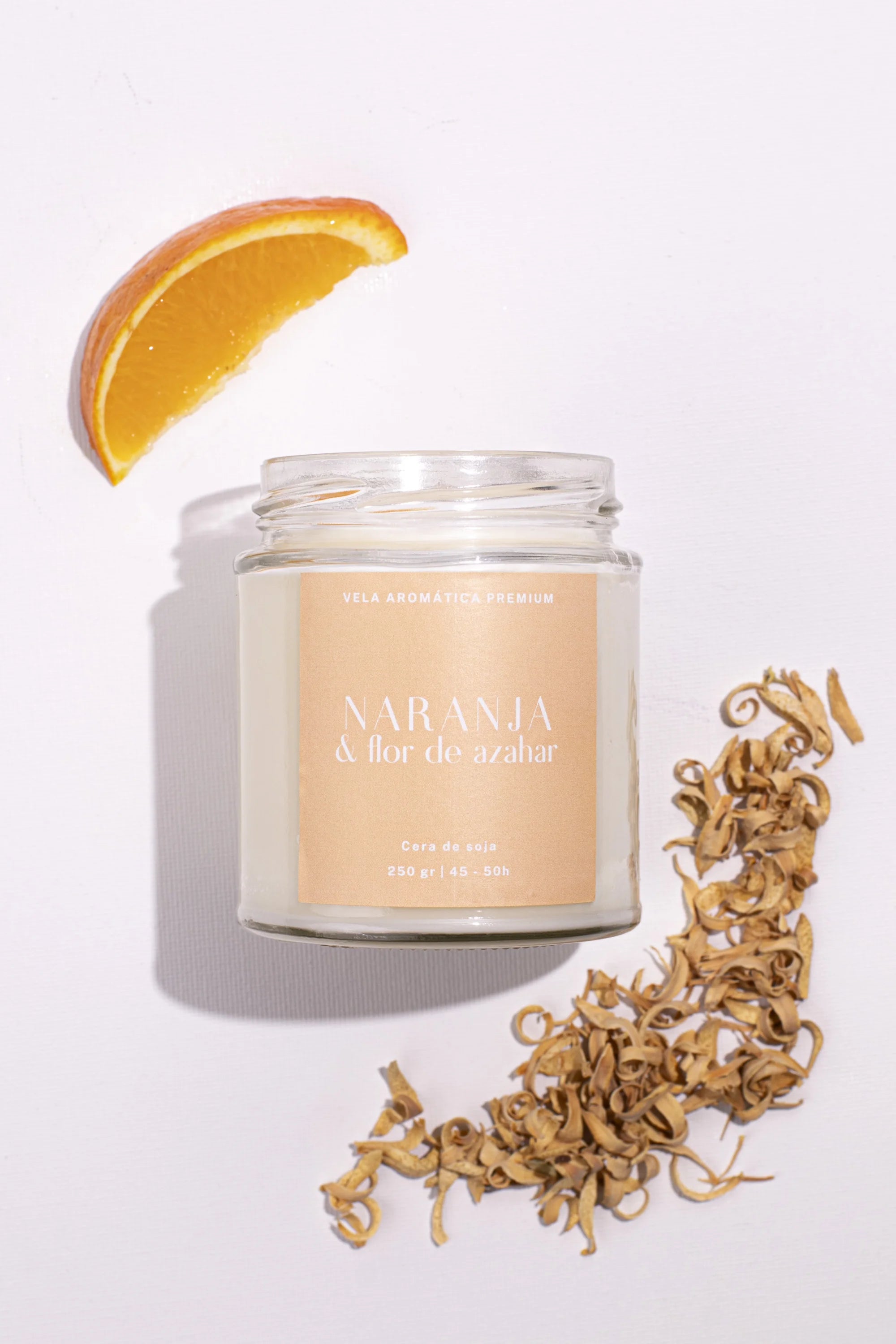 Vela aromática artesanal naranja y flor de azahar | Otro Rollo Otro Rollo