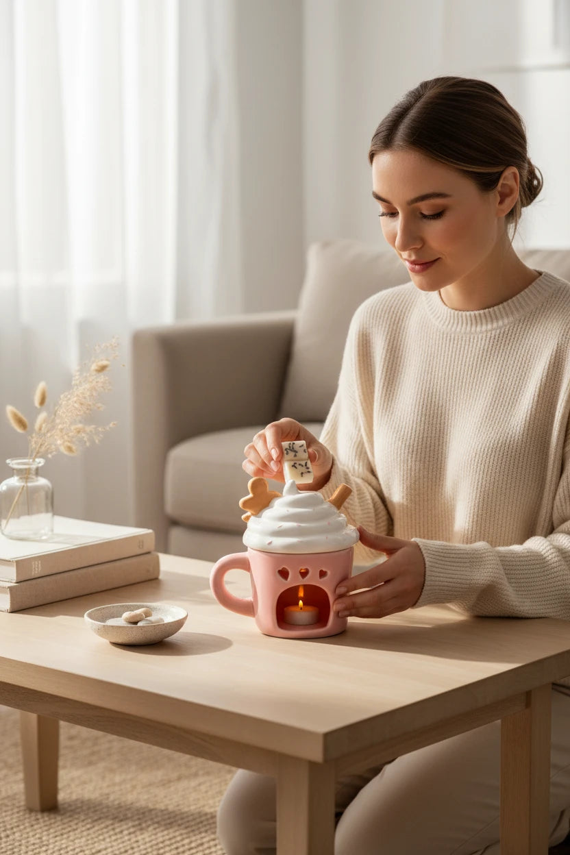 Latte : quemador de cera vaso de café latte