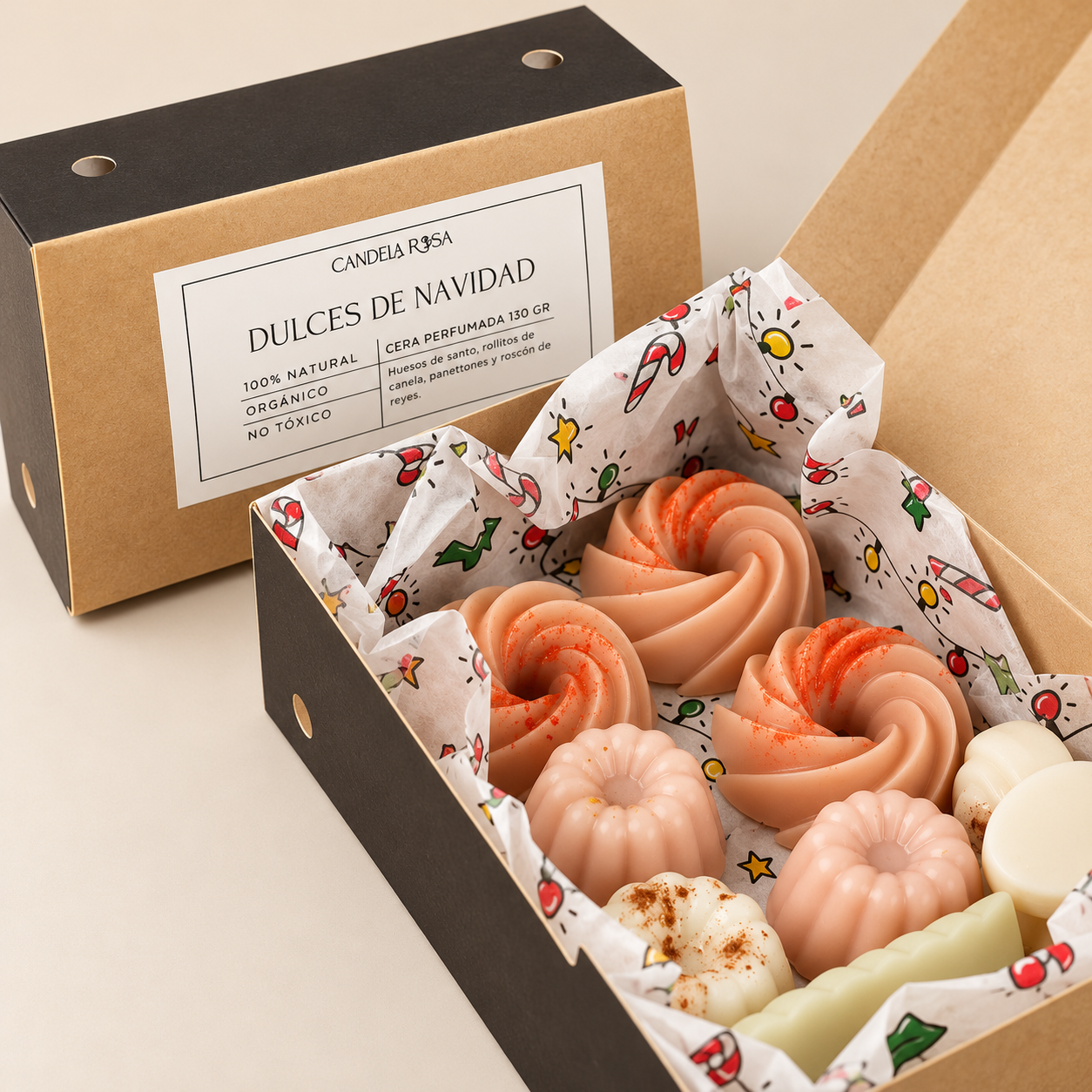 Wax Melts “Dulces de Navidad” Candela Rosa
