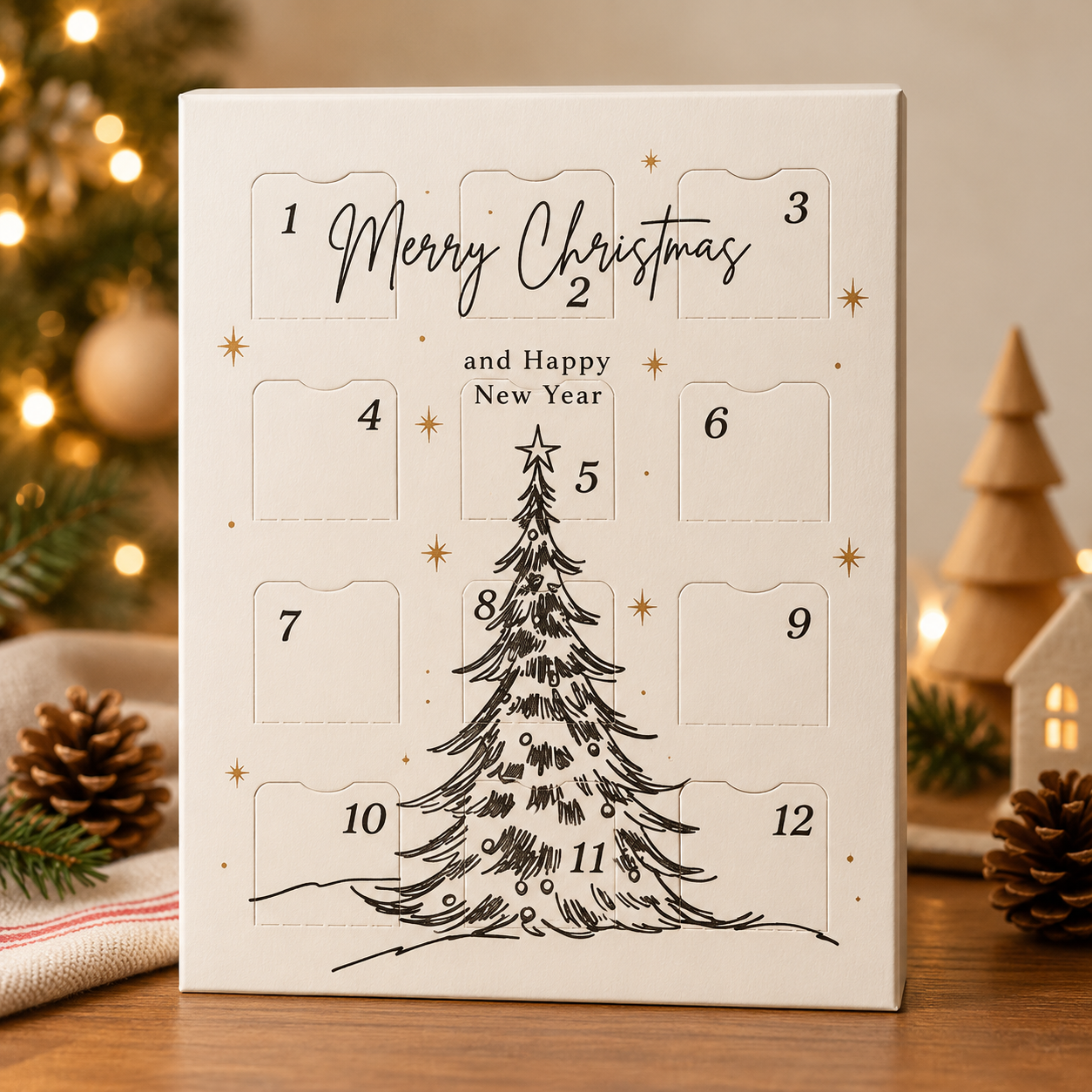 Calendario adviento 12 días de wax melts Edición Navidad Candela Rosa