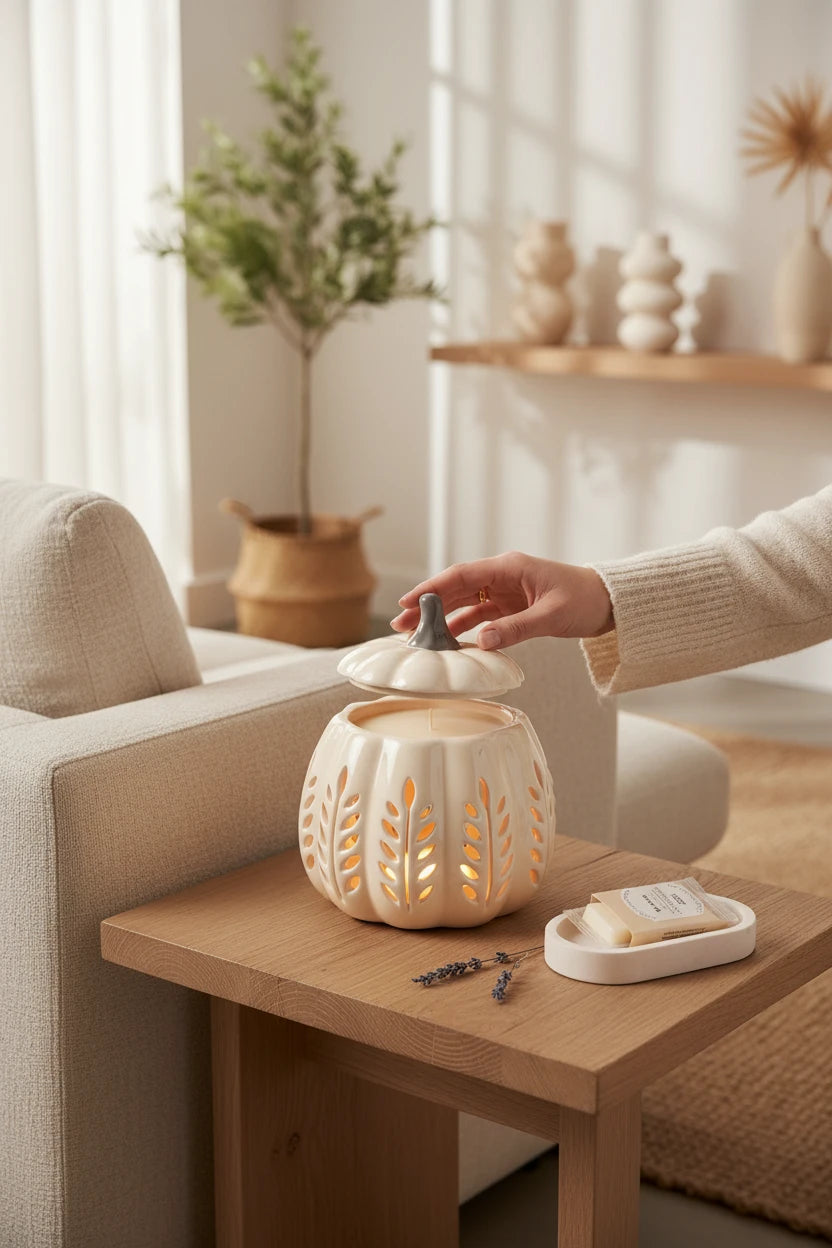 Pumpkin: quemador de cera calabaza de otoño
