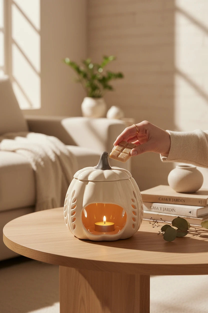 Pumpkin: quemador de cera calabaza de otoño