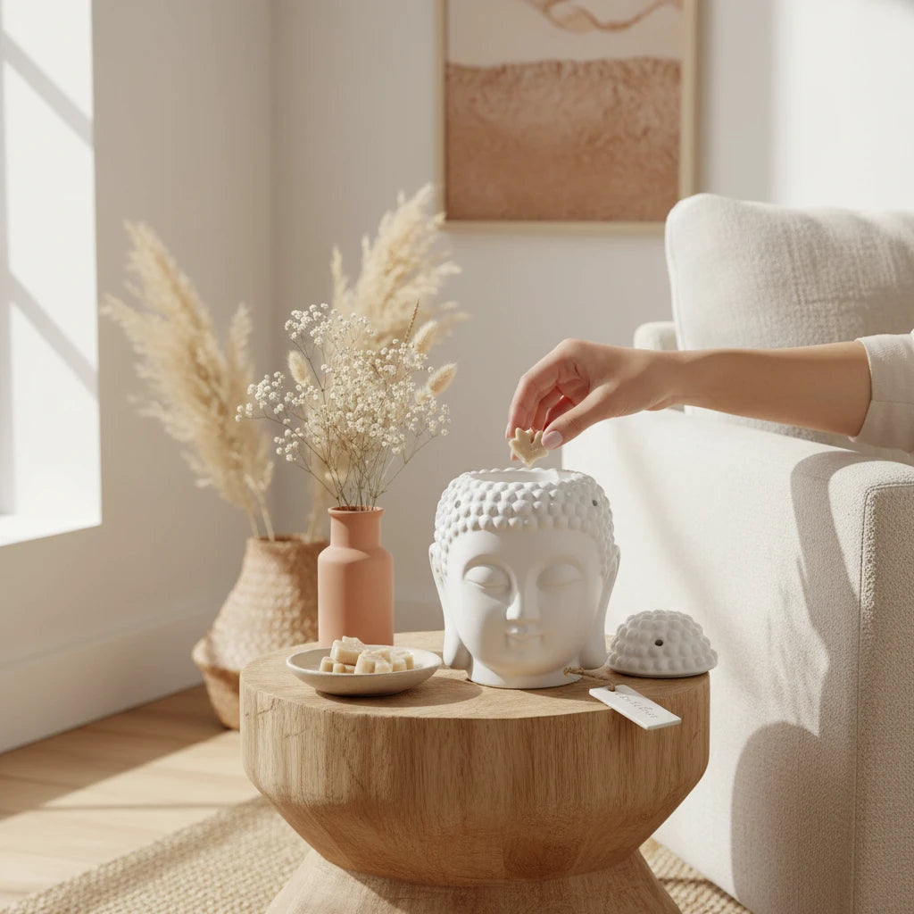 Buddha : quemador de cera buda Candela Rosa