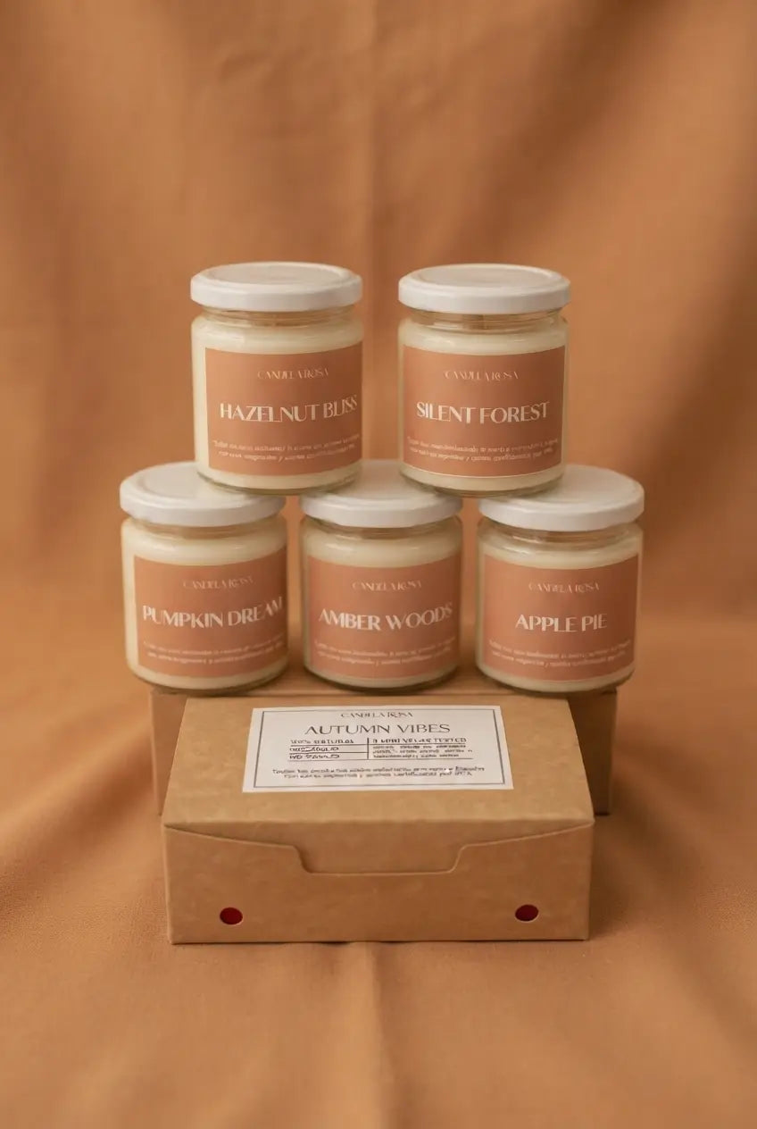 Pack 5 mini velas aromáticas otoño | Tester Autumn Vibes