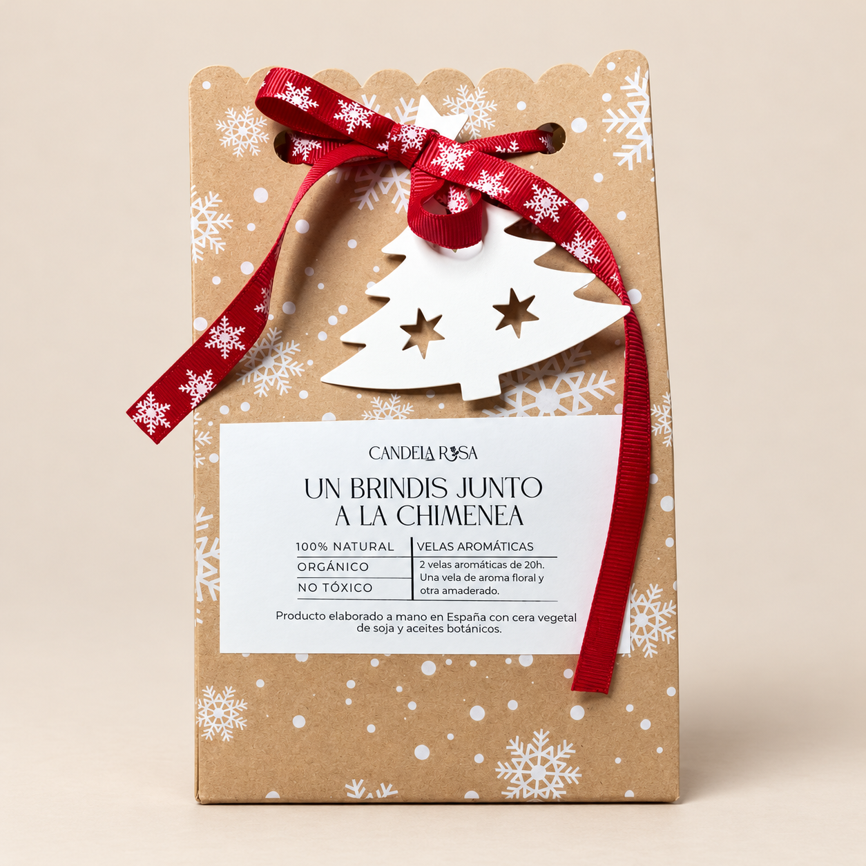 Pack de 2 Velas “Un Brindis junto a la Chimenea” Candela Rosa