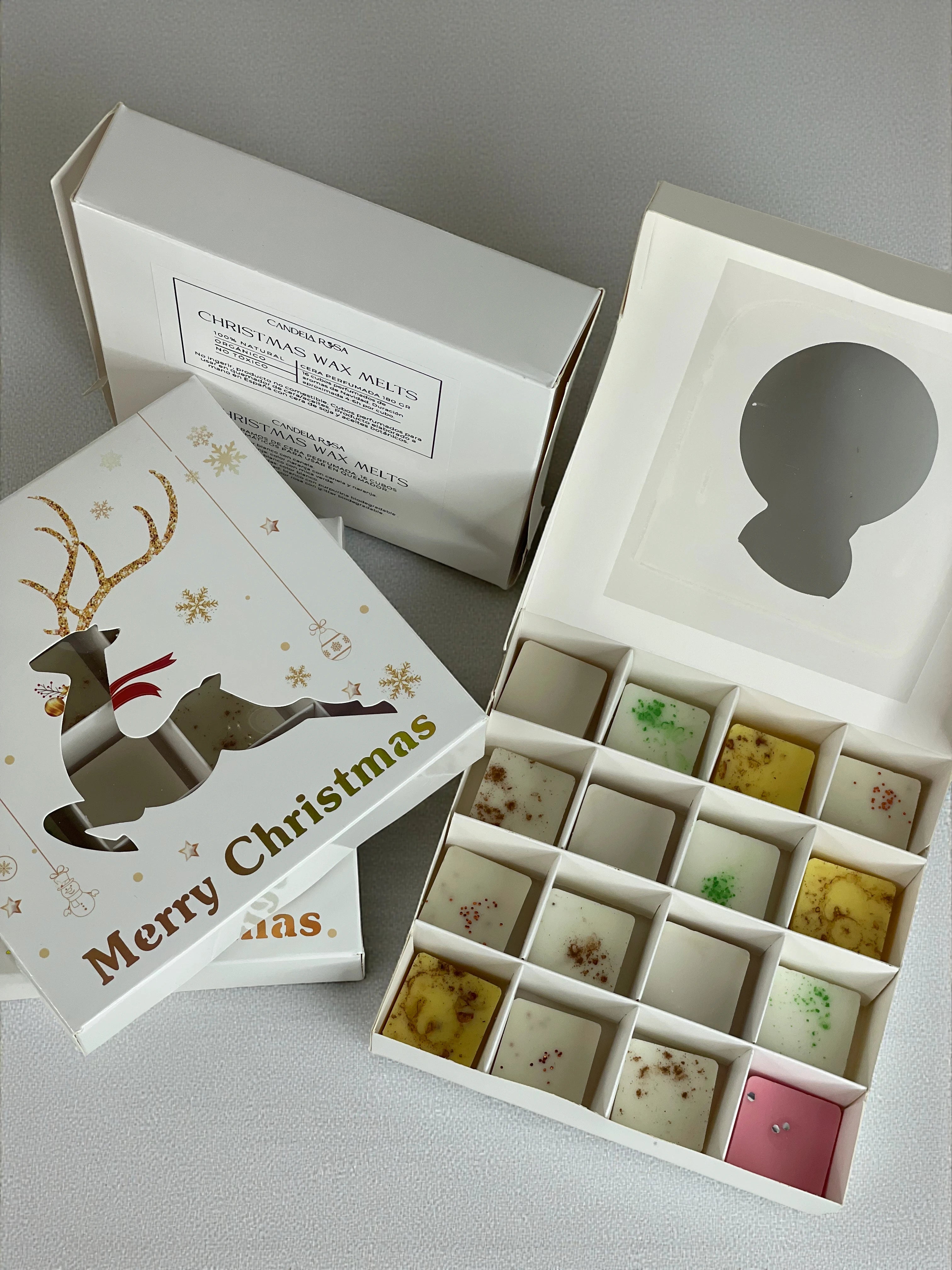 Caja bombones wax melts de Navidad 180 gramos