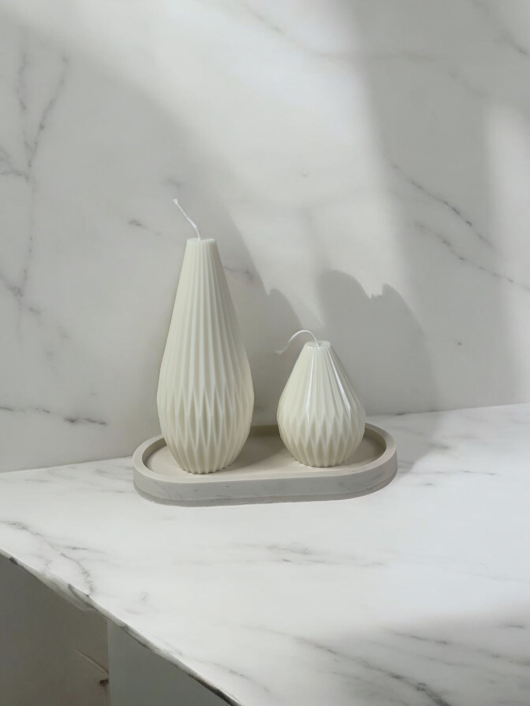 Origami: vela decorativa minimalista