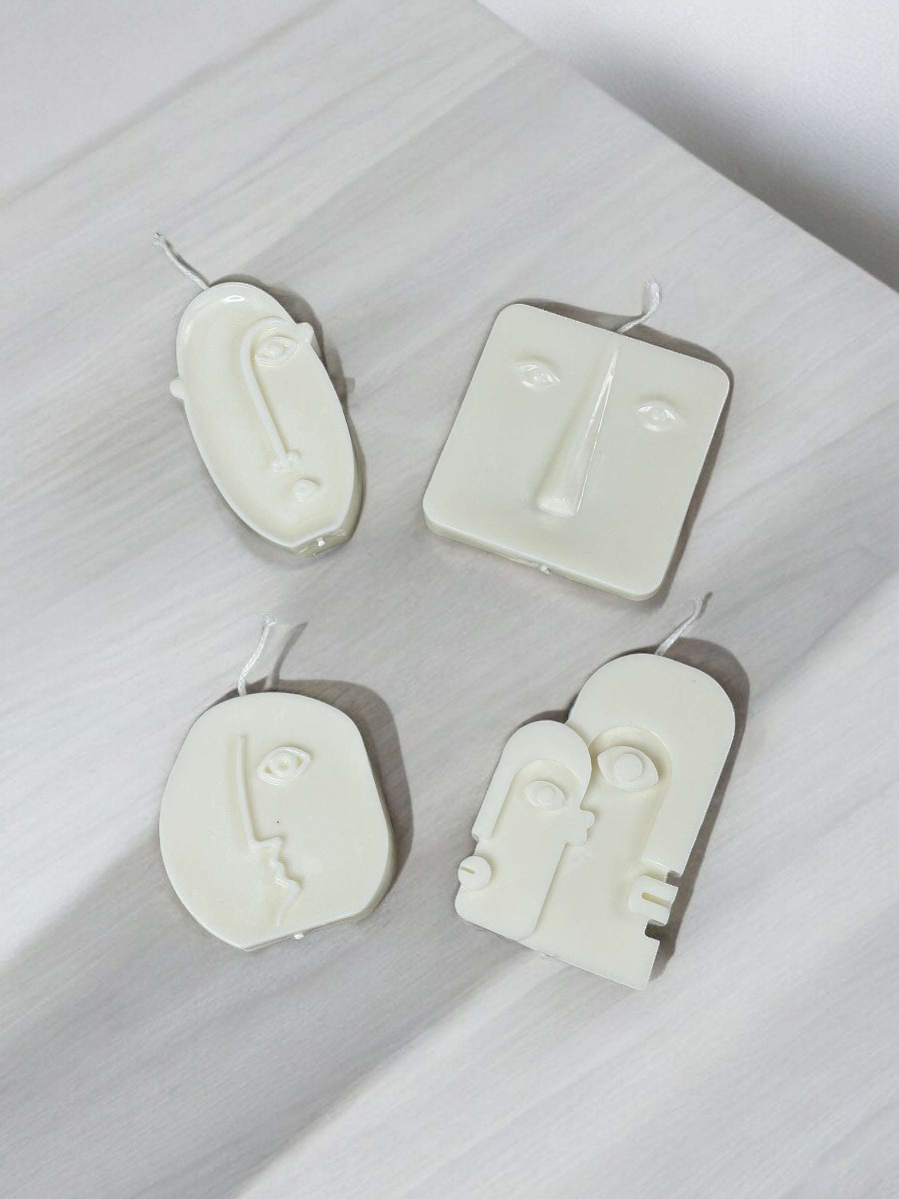 Caras: velas decorativas minimalistas abstractas