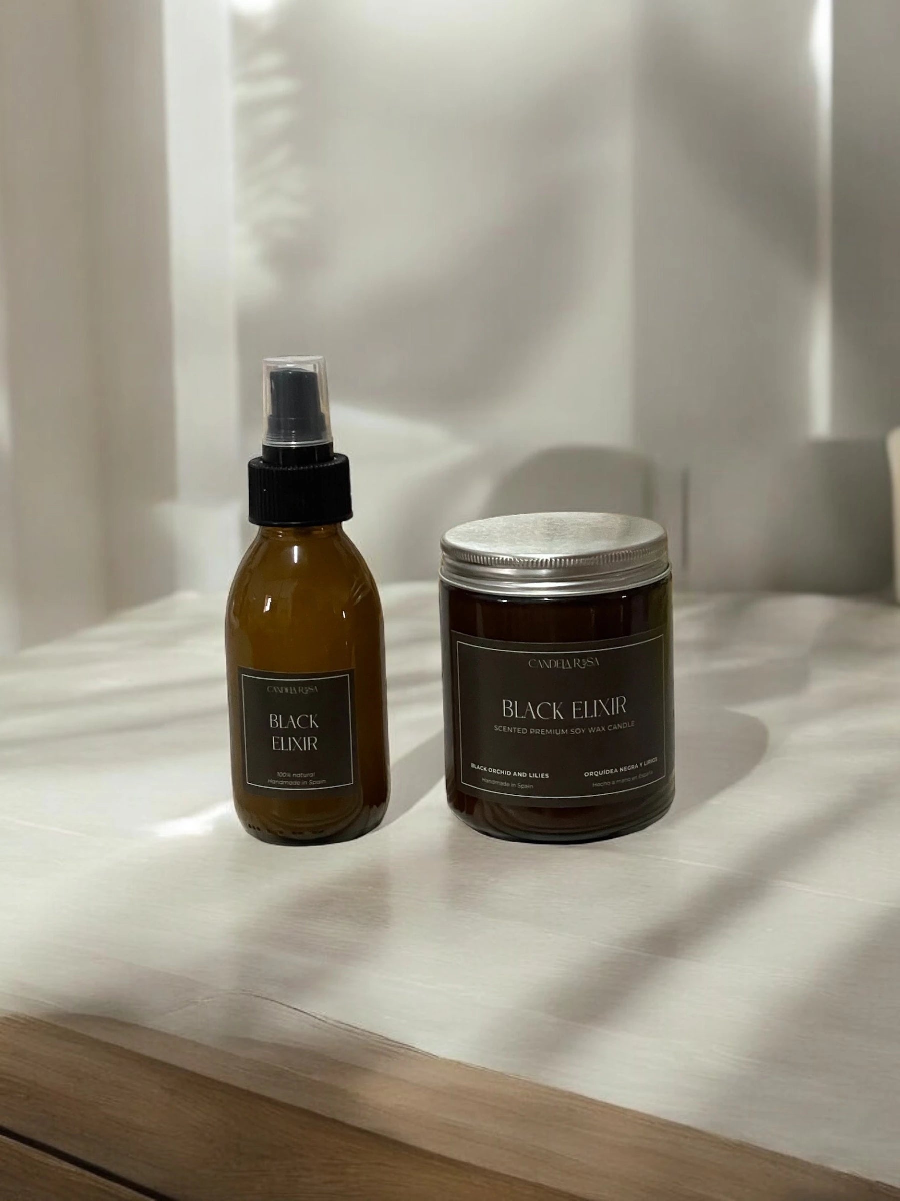 Pack vela aromática artesanal y ambientador hogar en spray