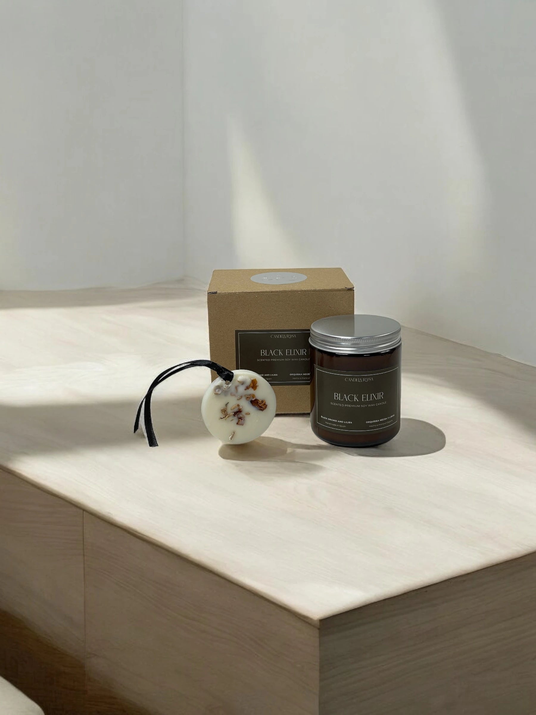 Pack vela aromática y ambientador sólido Colección Premium