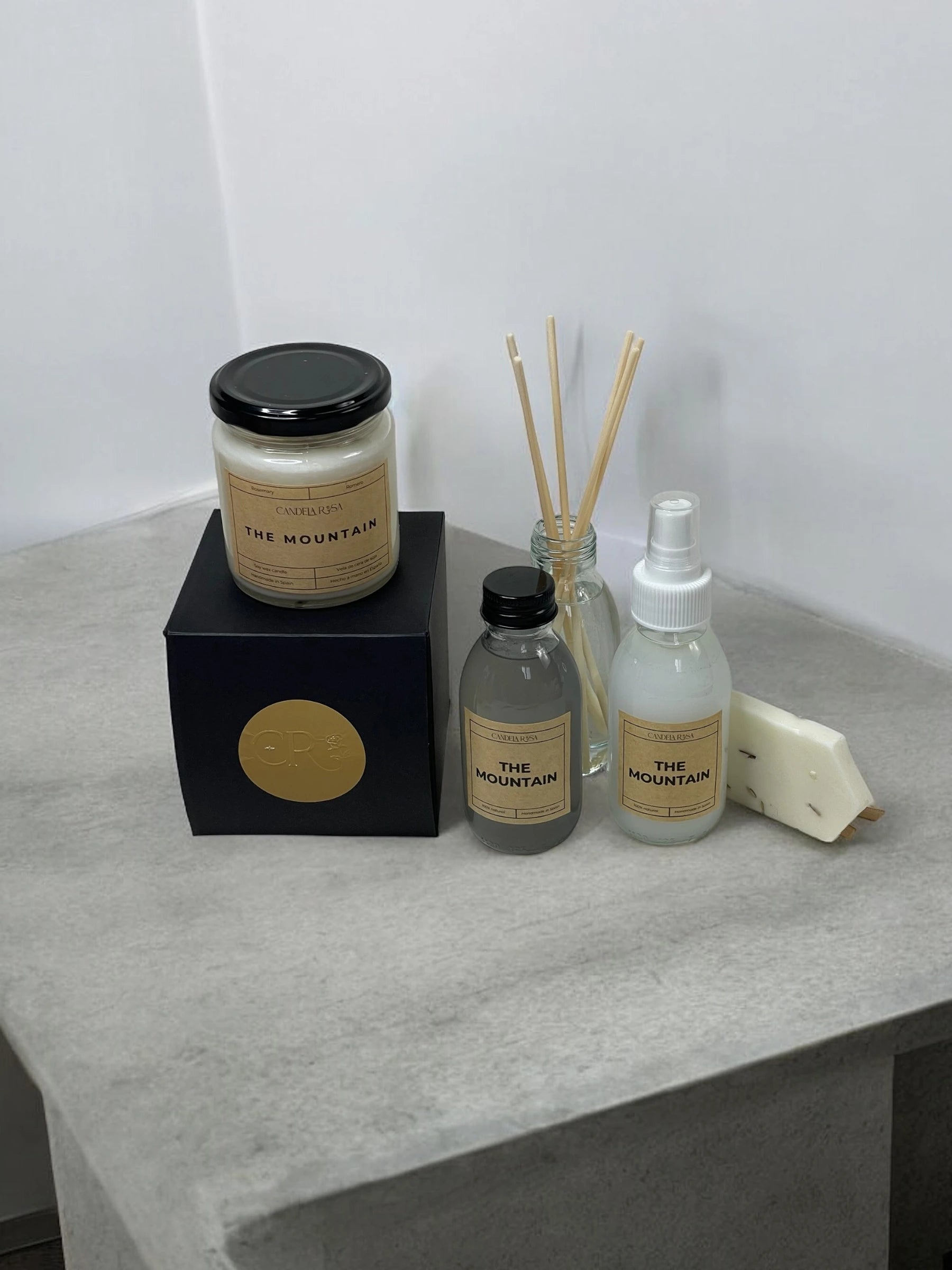 Pack Experiencia : vela , mikado, ambientador sólido y en spray