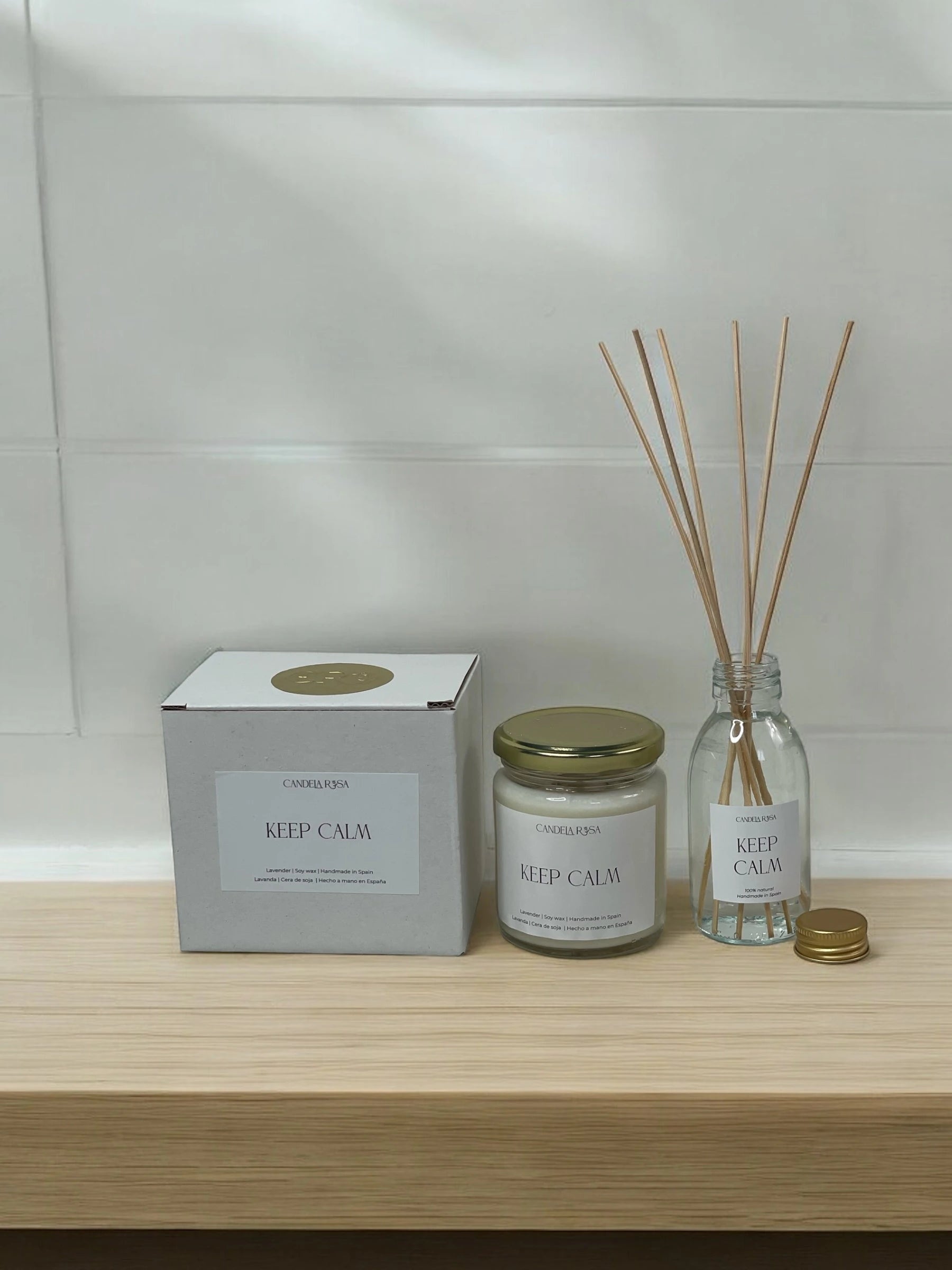 Pack vela aromática artesanal y ambientador mikado