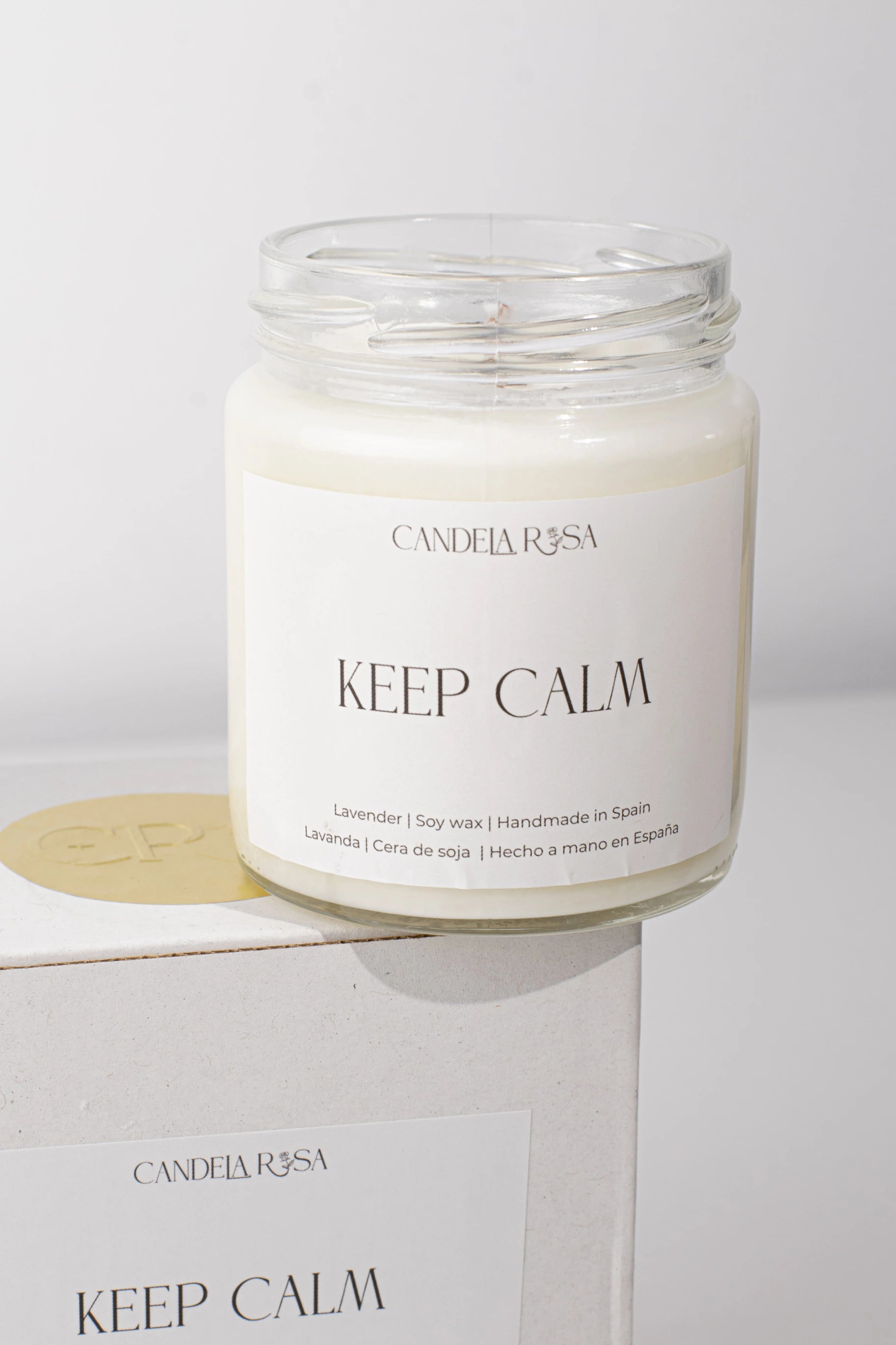 Keep calm: vela aromática artesanal lavanda