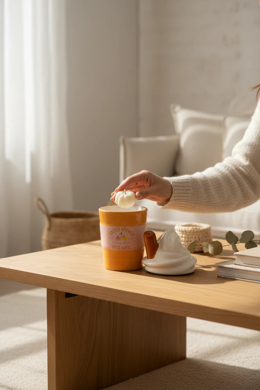 Latte : quemador de cera vaso de café latte