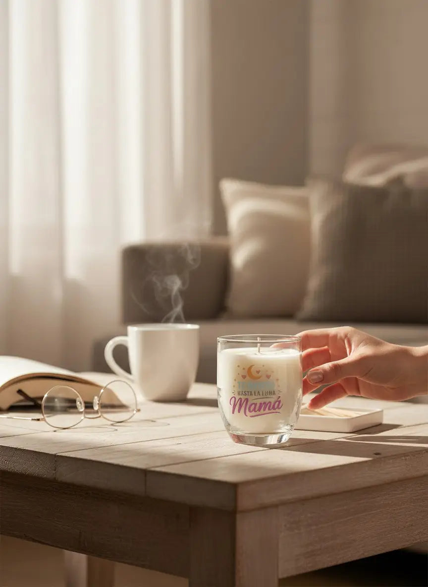 Regalo Día de la Madre | Pack vela aromática + ambientador natural Candela Rosa