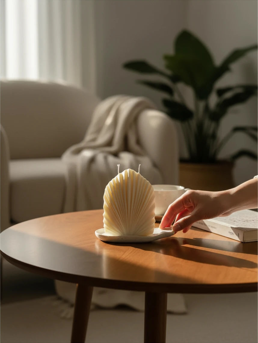 Palm : vela decorativa minimalista Candela Rosa