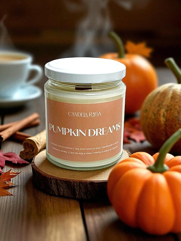 Pumpkin Dreams: vela aromática artesanal calabaza especiada