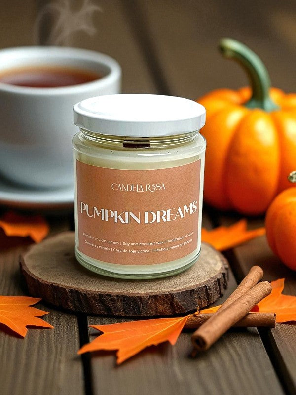 Pumpkin Dreams: vela aromática artesanal calabaza especiada