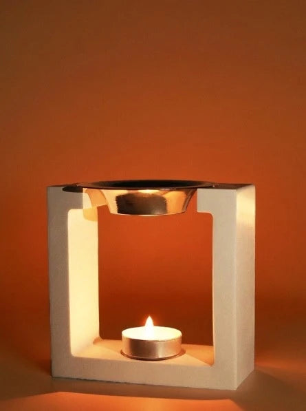 Quemador de cera de resina acrílica ecológica hecho a mano por Candela Rosa aromaterapia tienda de velas España