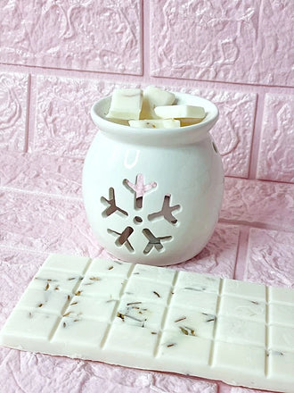 Quemador de cera blanco y tableta perfumada , idea regalo, aromaterapia , candela rosa, tienda online de velas y aromas 