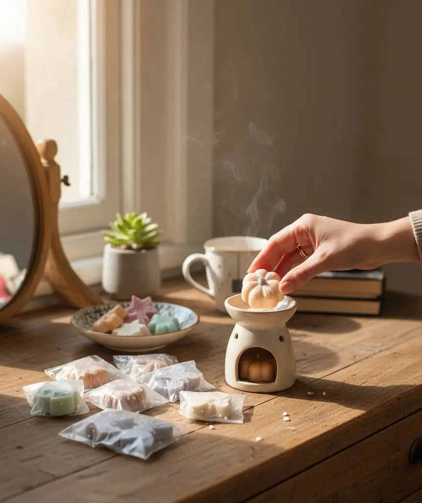 Súper Promo | 500 gramos Wax melts con quemador de cerámica Candela Rosa