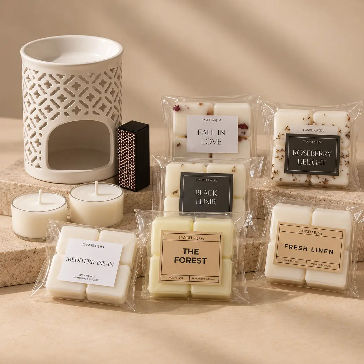 Pack completo  iniciación wax melts Candela Rosa