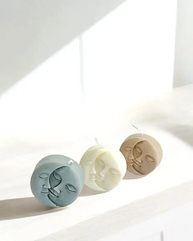 Vela sol y luna decorativa minimalista vela escultural vela original forma candela rosa aesthetic candles velas aesthetic velas veganas velas de soja velas artesanales tienda de velas españa marca de lujo decoración de hogar diseño