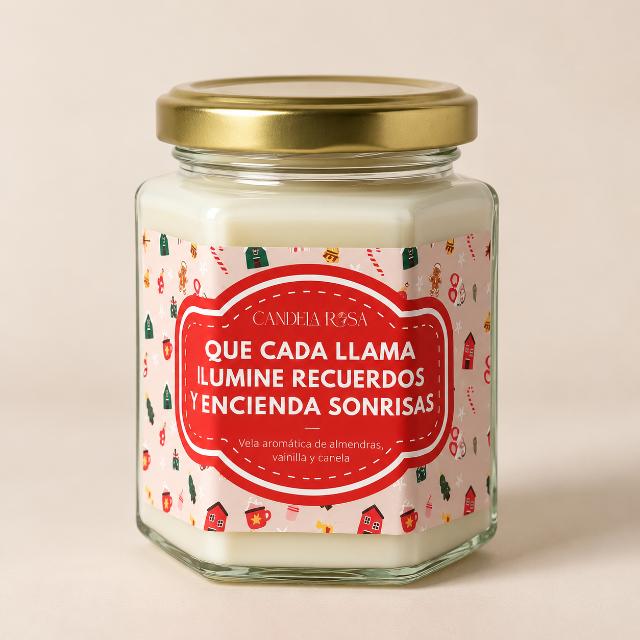 Vela aroma dulce Edición Limitada de Navidad Candela Rosa