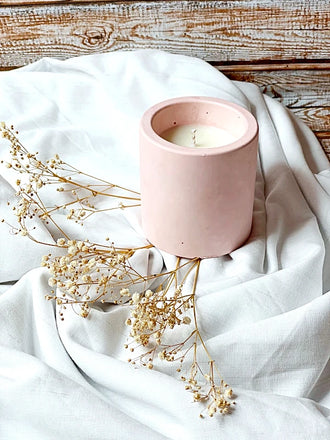 vela aroma a peonía 45h recipiente hecho a mano rosa candela rosa tienda online de velas artesanales españa