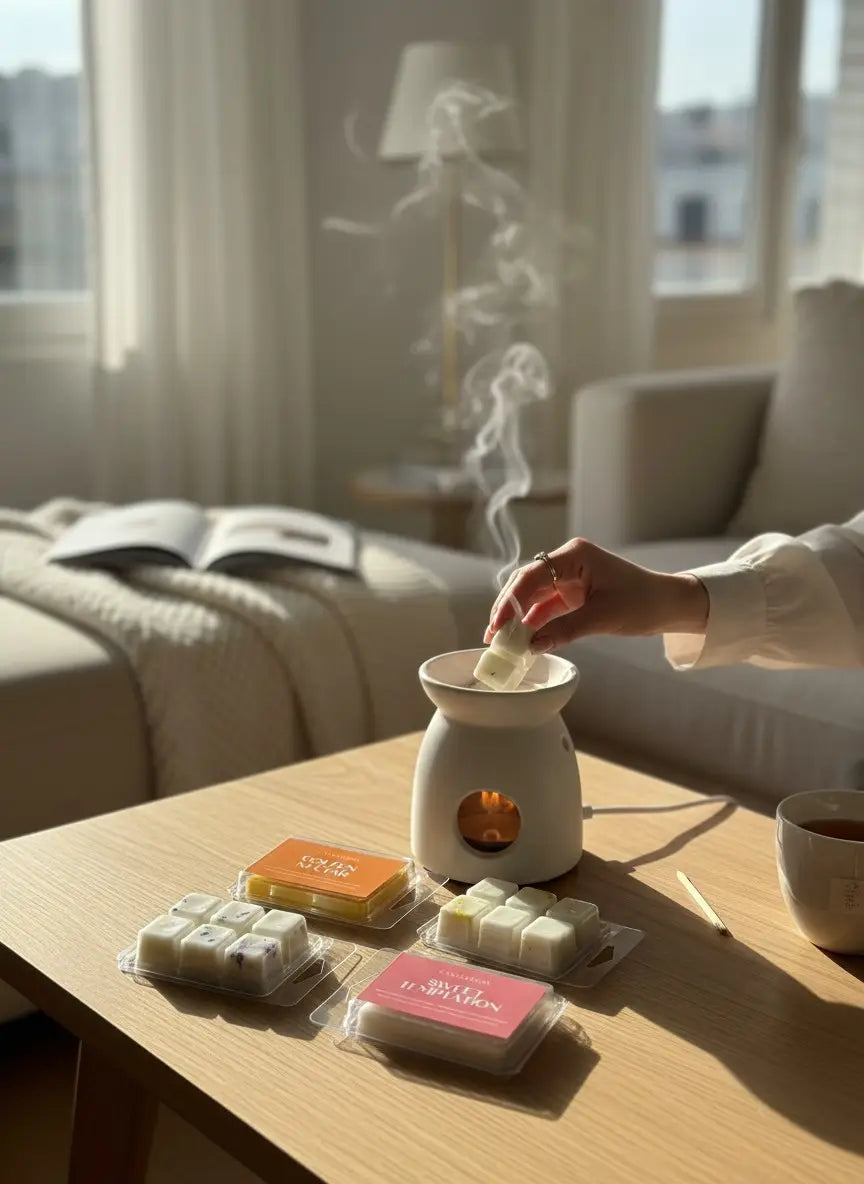 Pack 4 wax melts primavera | Tabletas perfumadas 80 gr para quemador - Candela Rosa