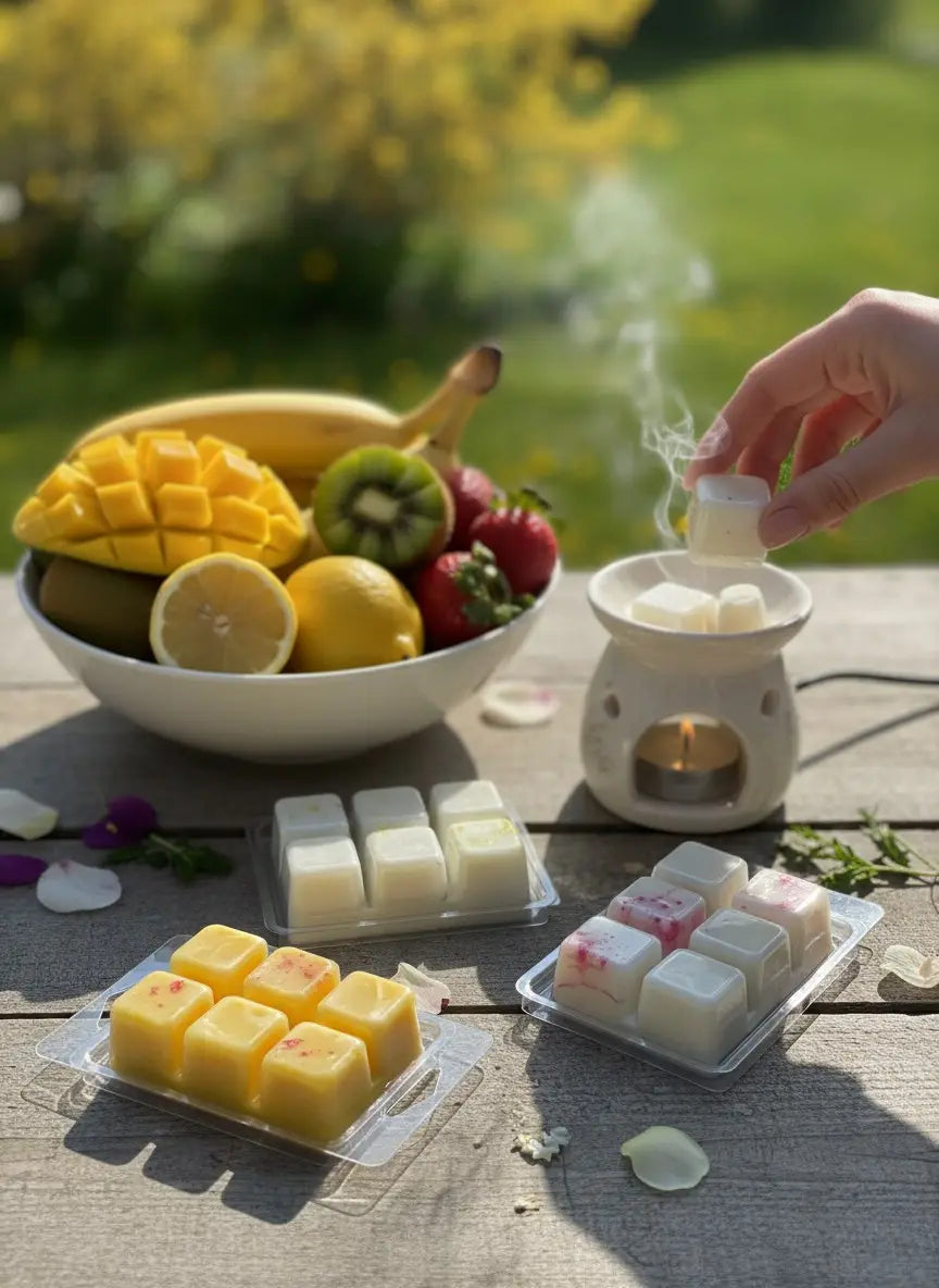 Pack 4 wax melts primavera | Tabletas perfumadas 80 gr para quemador - Candela Rosa