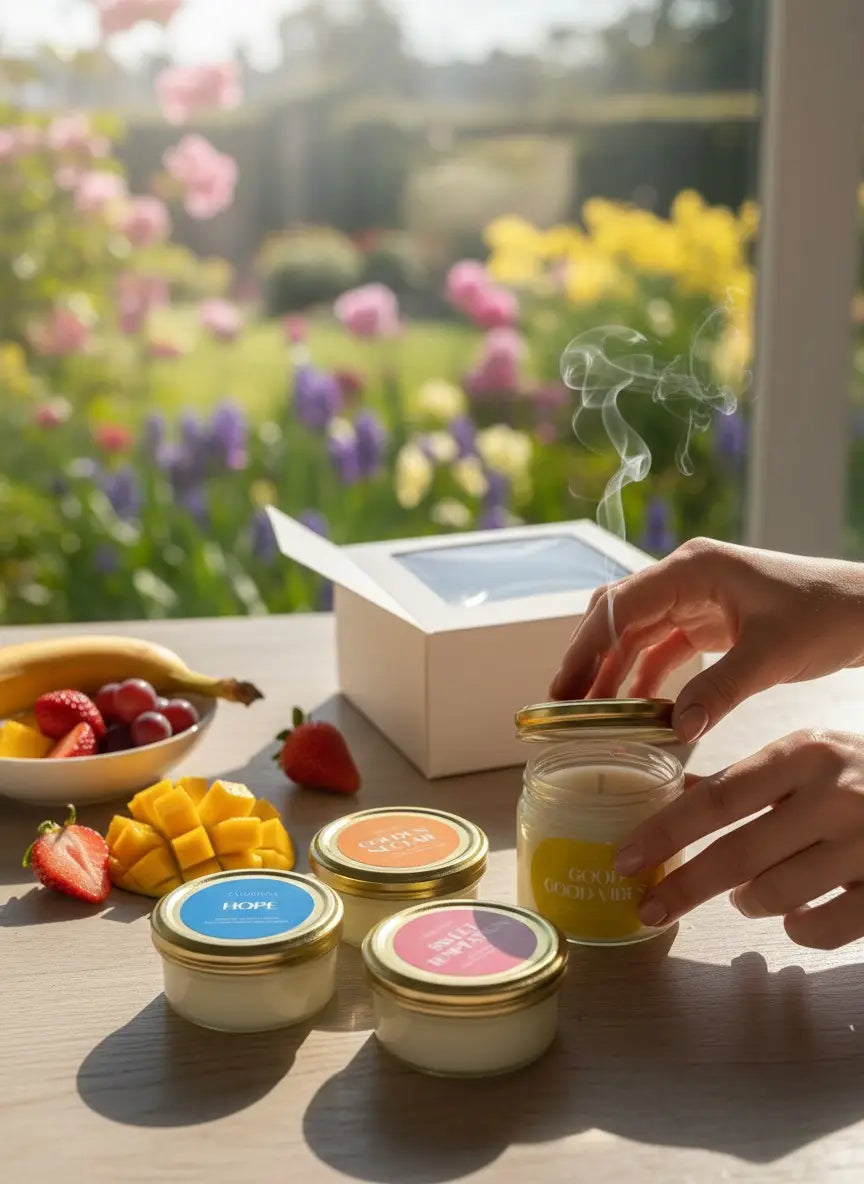 Pack 4 velas aromáticas primavera | Velas naturales 20h