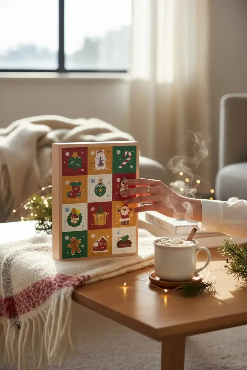 Calendario adviento 12 días de wax melts Otro Rollo Candela Rosa