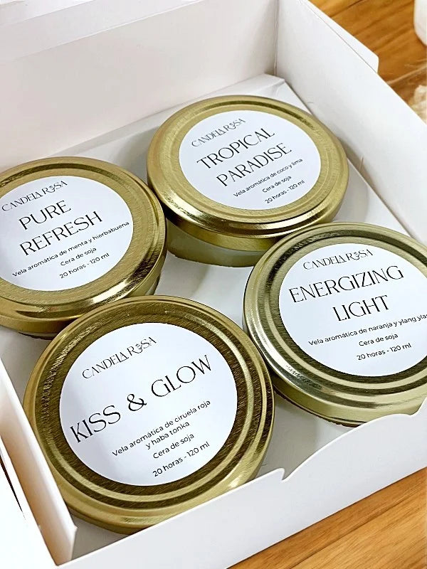 Pack 4 velas aromáticas Colección Primavera