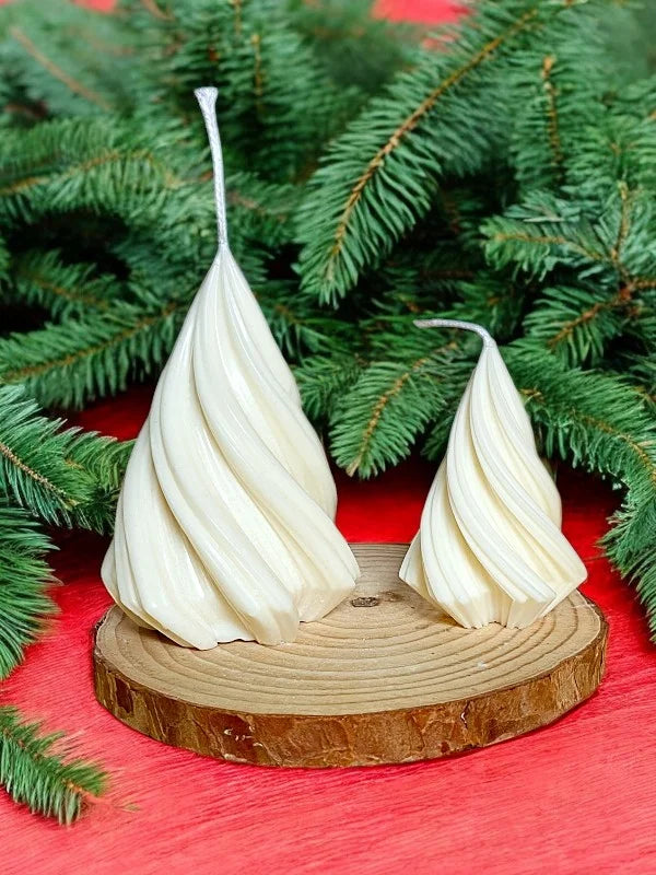 Pack 2 velas decorativas árbol de Navidad minimalista