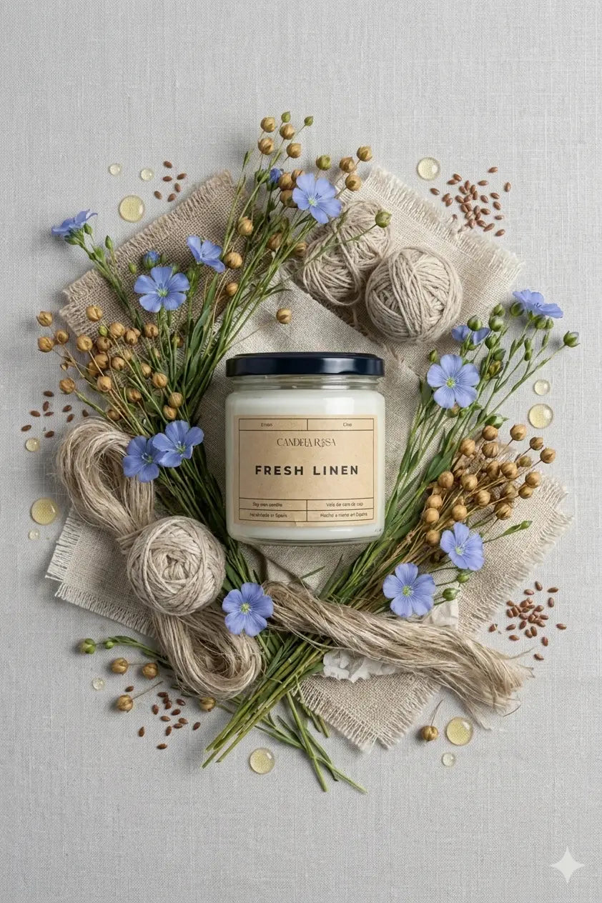 Vela aromática artesanal lino fresco | Fresh Linen