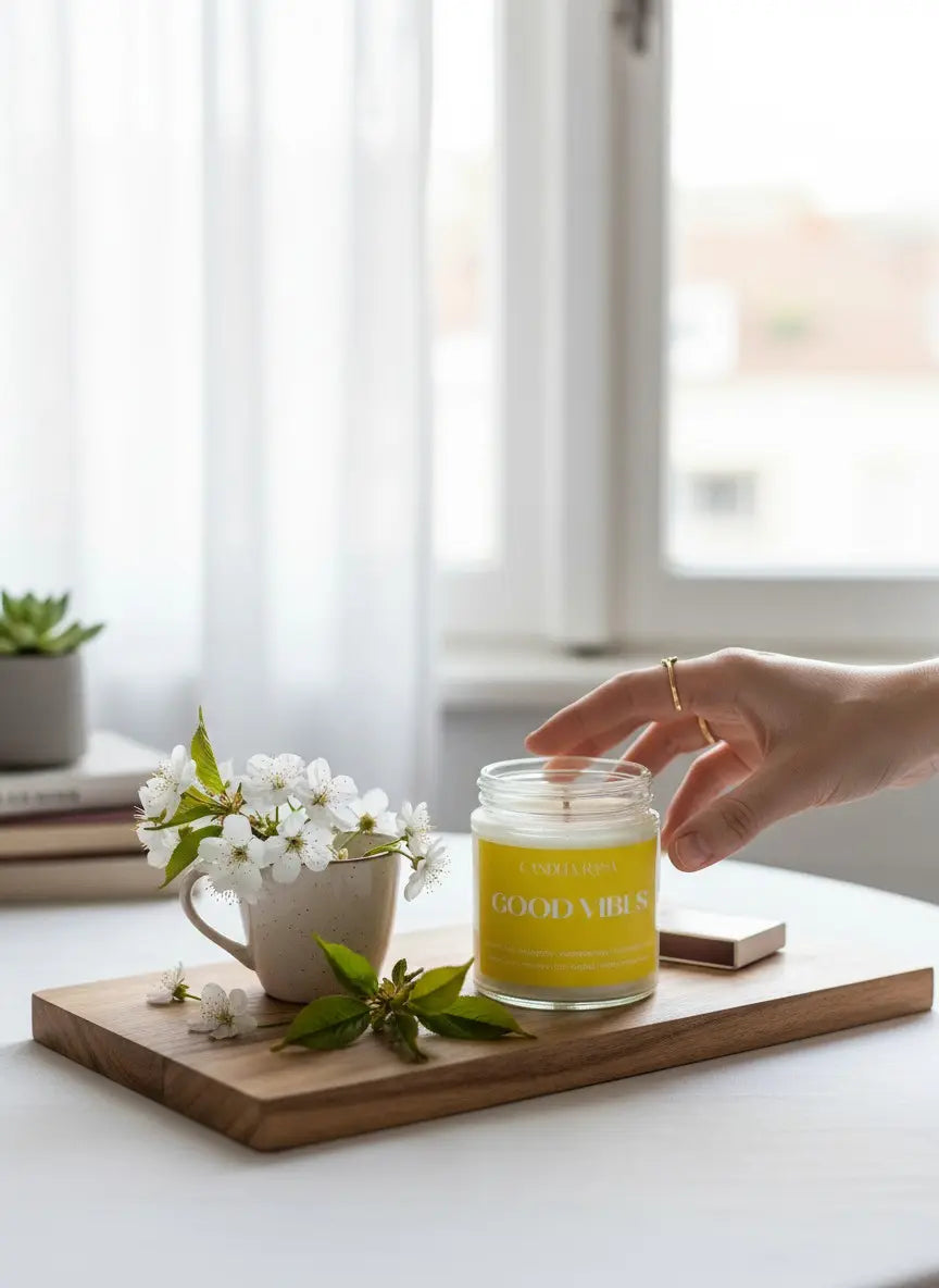 Vela aromática Vela limón, kiwi y manzana - Good Vibes