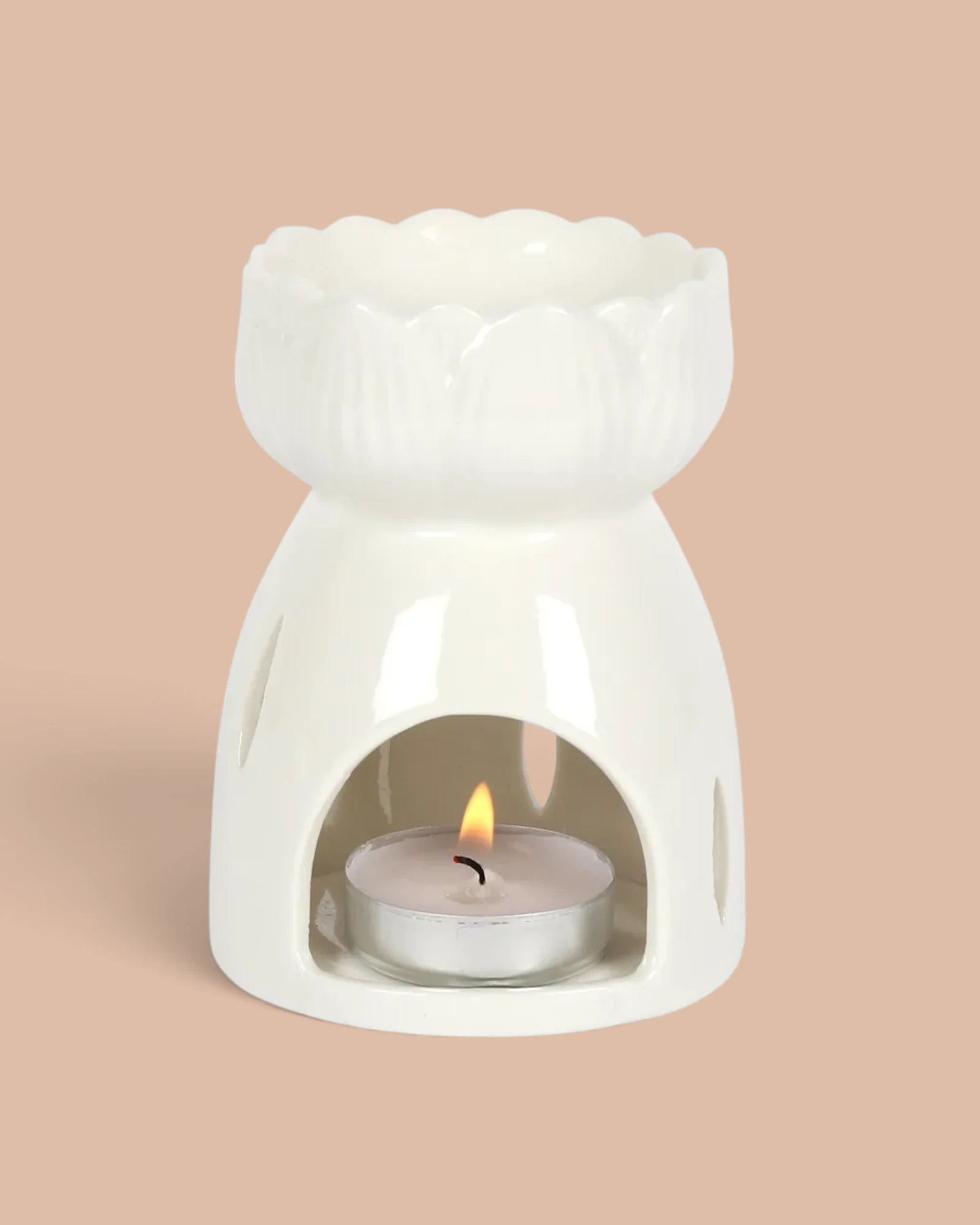 Lotus: quemador de cera flor de loto blanco