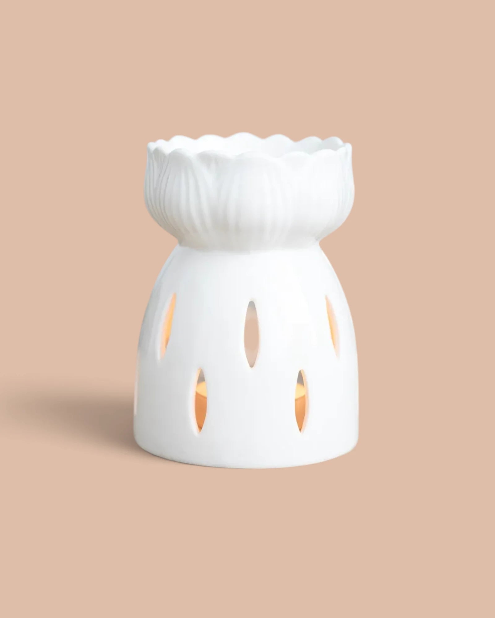Lotus: quemador de cera flor de loto blanco