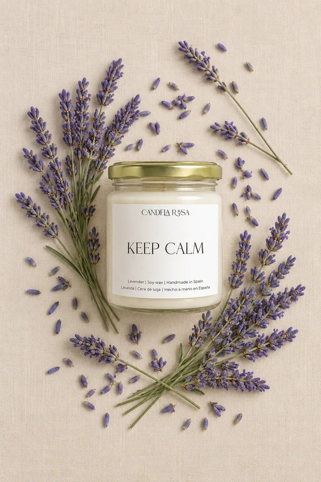 Vela aromática artesanal lavanda | Keep Calm