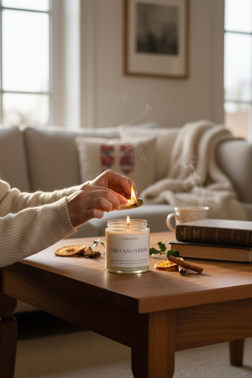 Christmas Pudding: vela aromática pudding de Navidad