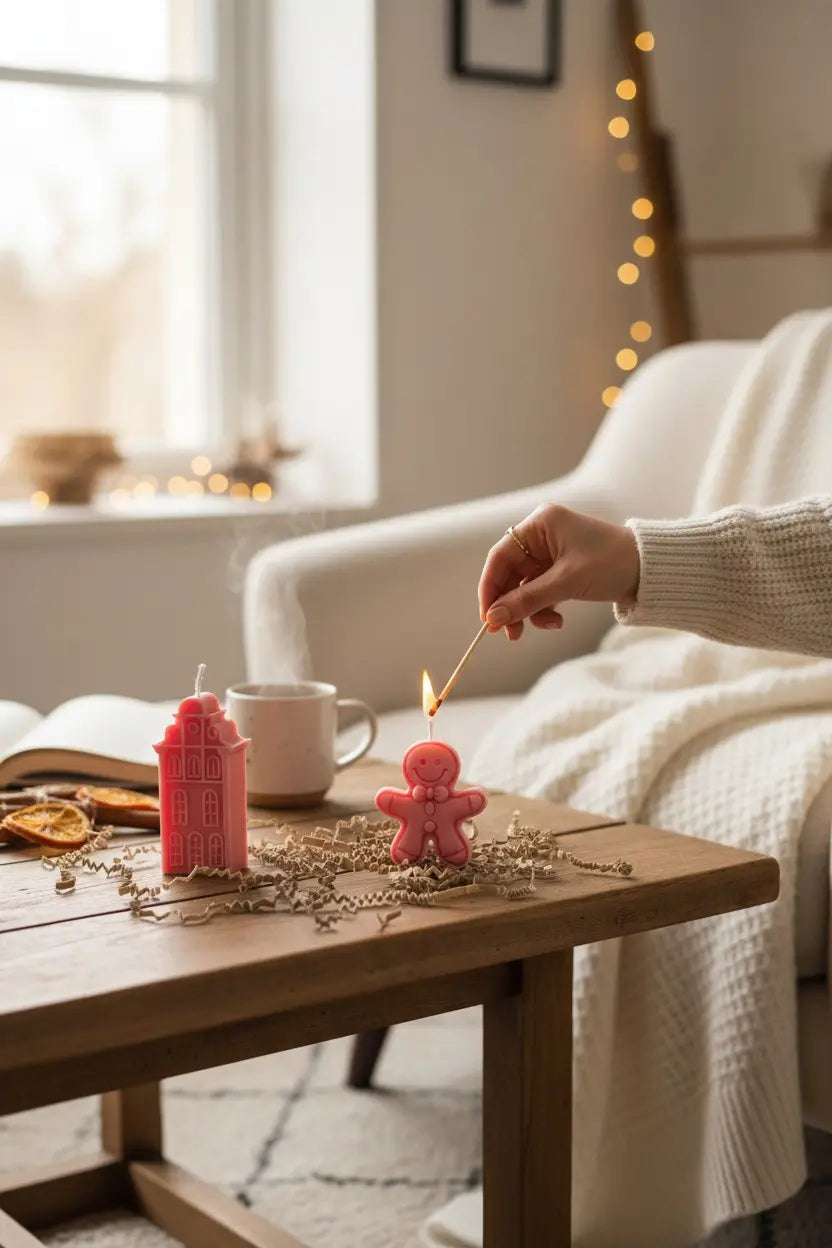 Caja Sorpresa de Velas Decorativas de Navidad