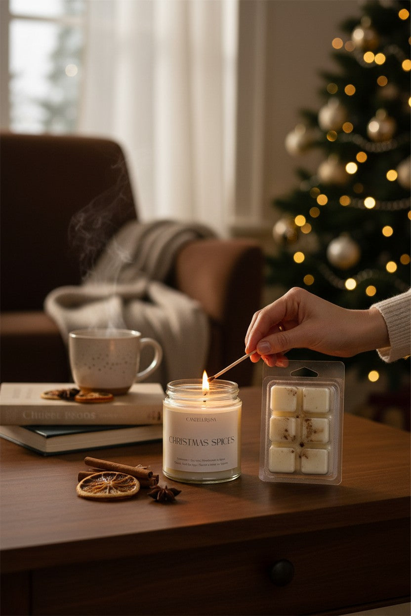 Pack vela aromática + tableta Wax Melt | Christmas Collection