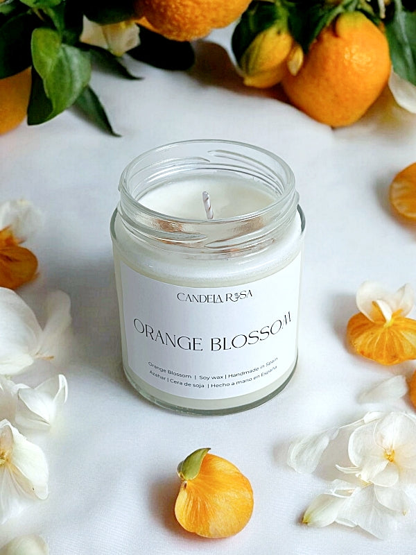 vela de lujo orange blossom vela aromática artesanal de flor de azahar candela rosa