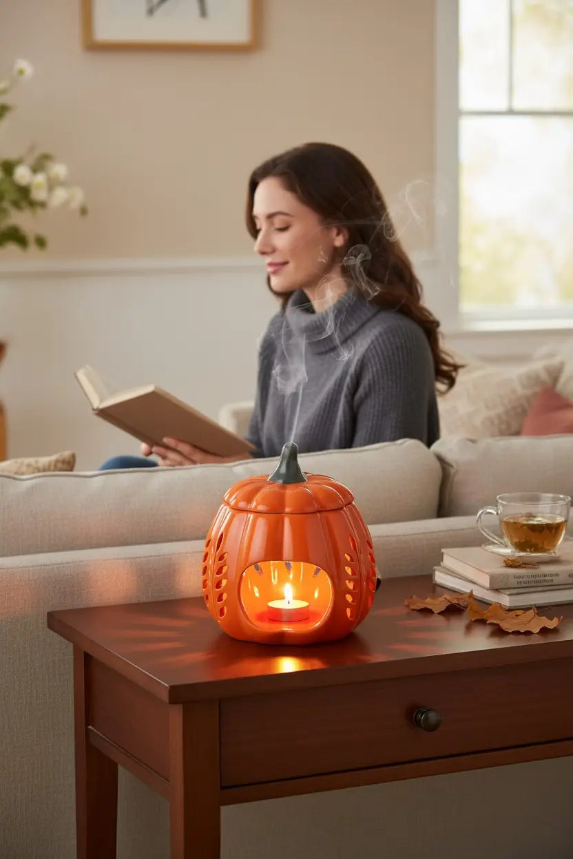 Pumpkin: quemador de cera calabaza de otoño