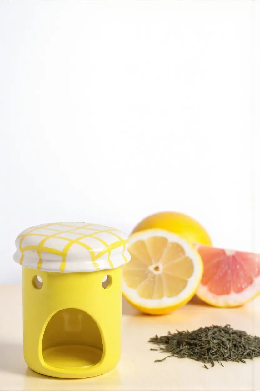 Jam : quemador de cera tarro mermelada (fresa o limón)