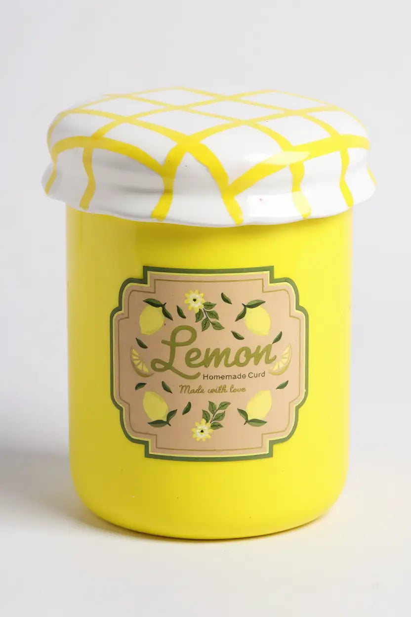 Jam : quemador de cera tarro mermelada (fresa o limón)