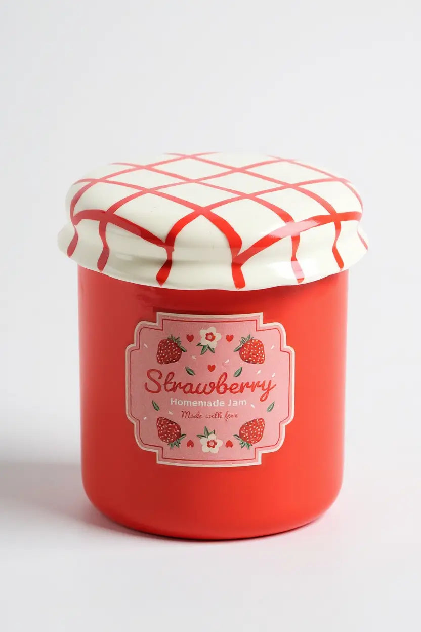 Jam : quemador de cera tarro mermelada (fresa o limón)