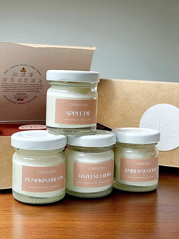Autumn Vibes: pack 4 mini velas aromáticas de otoño