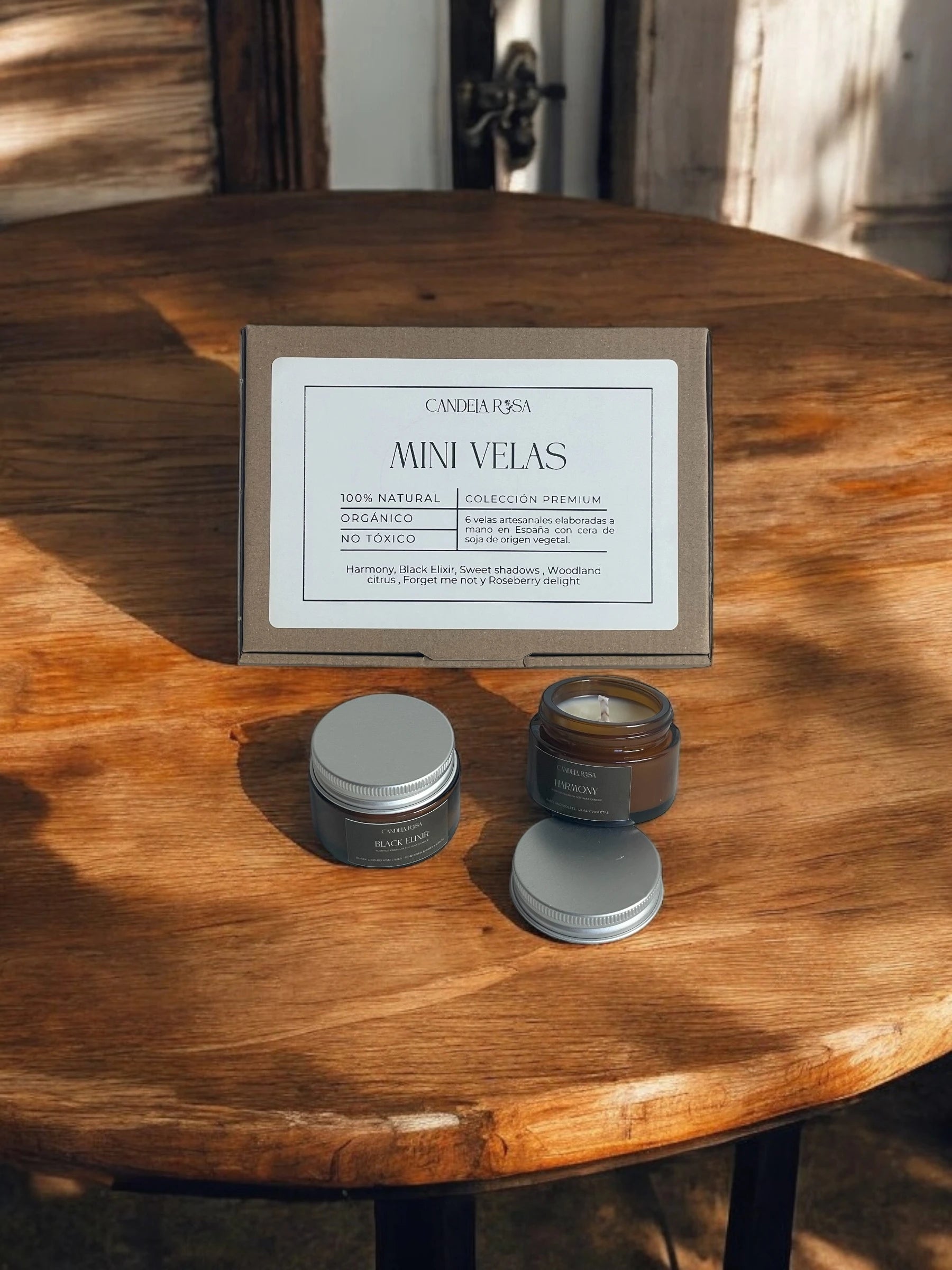 pack mini velas aromaticas de lujo idea regalo  vela aromática de lujo velas de cera vegetal  velas de cera de soja y cera de coco tarro vidrio candela rosa velas de lujo velas aromáticas lujosas luxury artisan candle soy wax velas veganas velas perfumadas tienda de velas vela que huele bien españa 